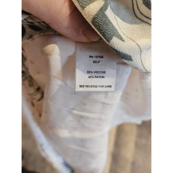 John mark embroidered tunic top womens medium boho festival preppy - Picture 7 of 8